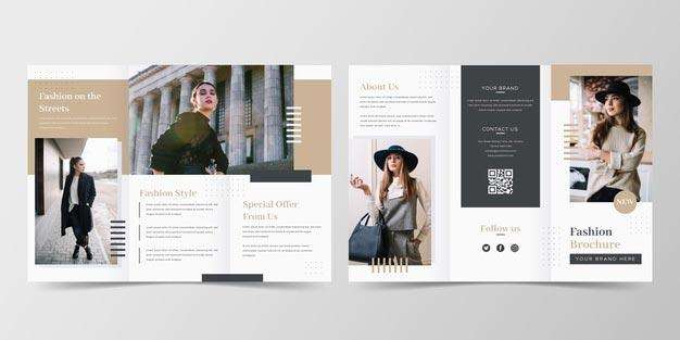 Printed trifold brochures