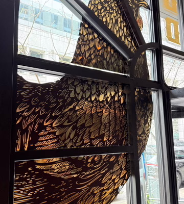 Image of Large Format Window Vinyl Printing & Installation for Yardbird Chicago